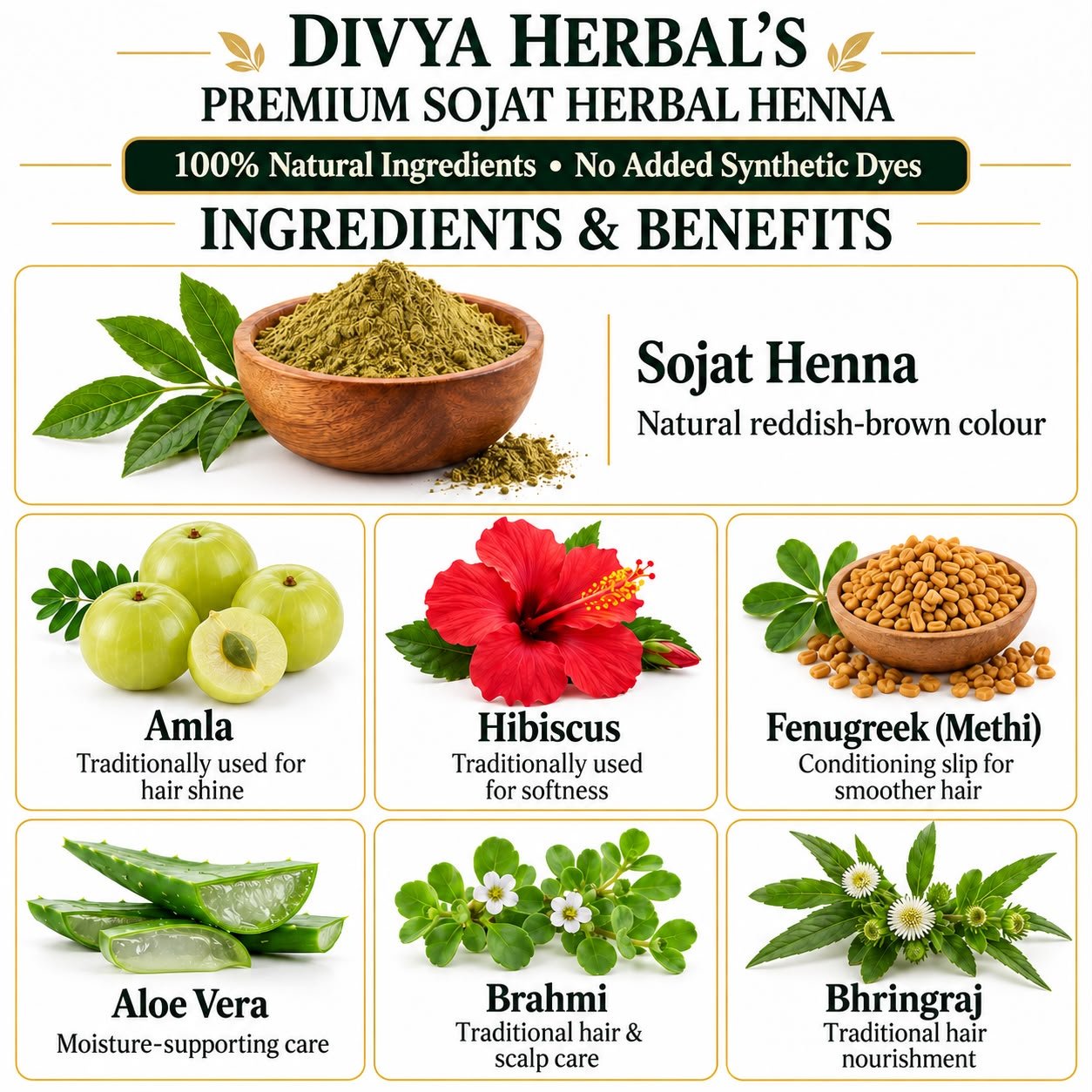 Divya Herbal’s Premium Sojat Herbal Henna — Buy 1 Get 1 Free thumbnail 2